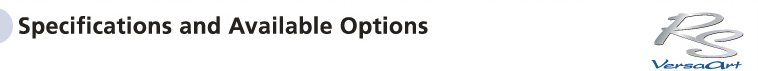 Specifications and Available Options